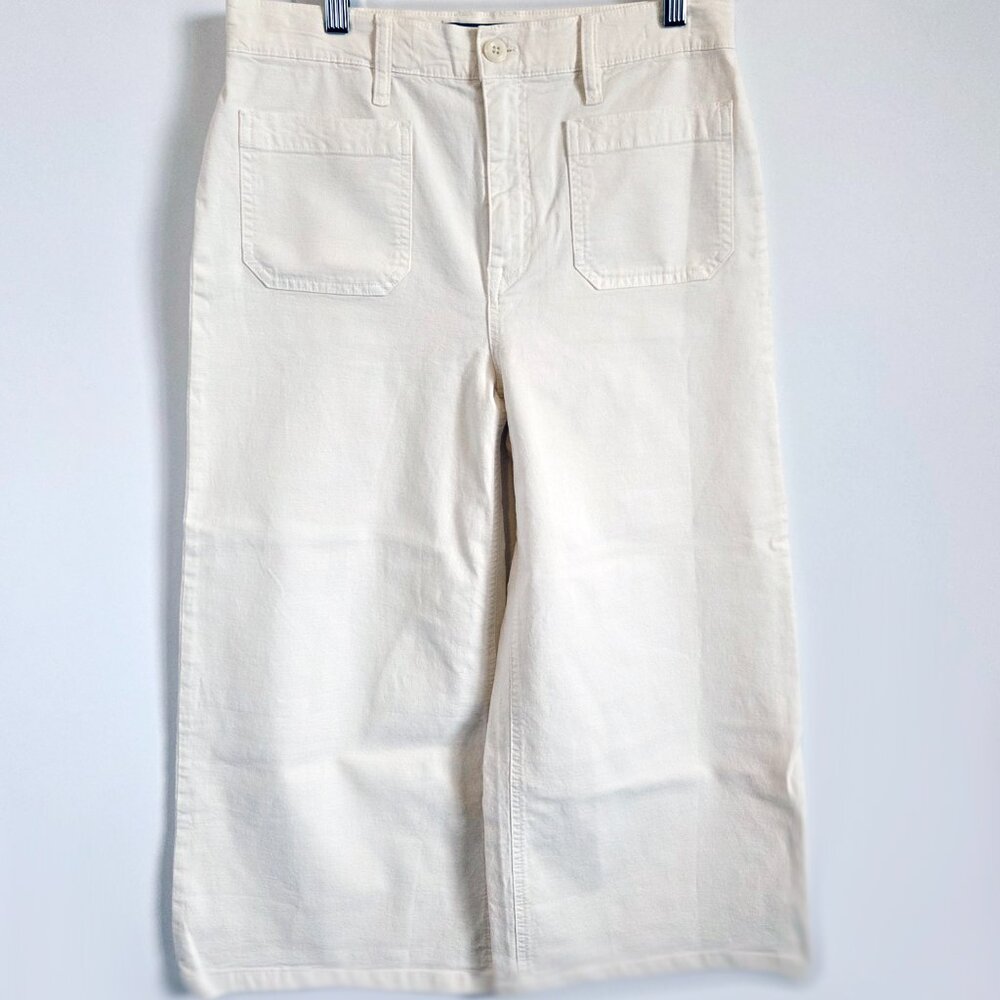 NWT J Crew Point Sur Wide Leg Cropped - Size 29 / Linen